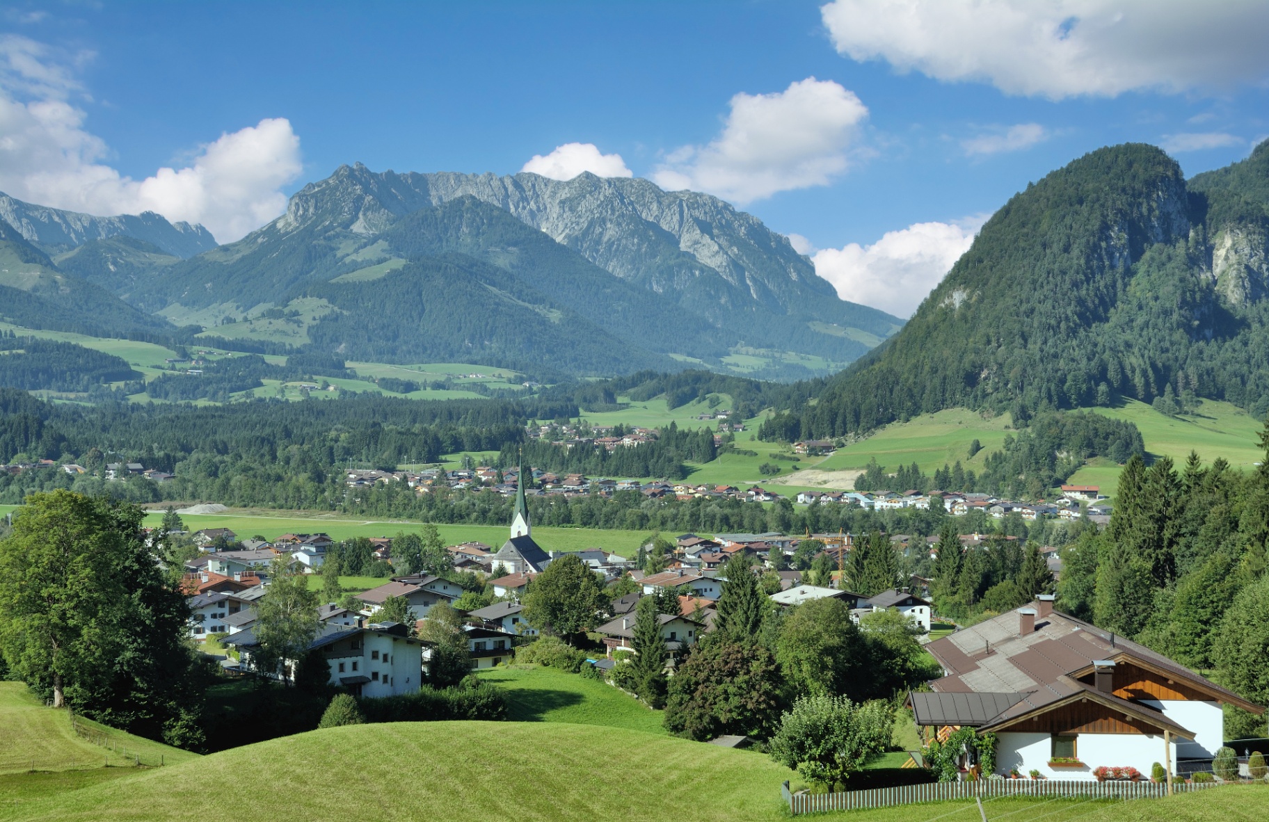 Kössen Panorama mit Wildem Kaiser